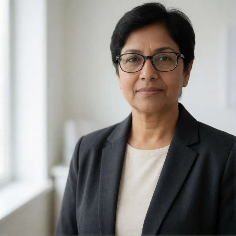 Nadia Rahman, optometrist, and the partner who runs the practice